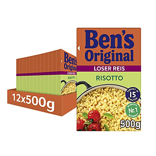 BEN’S ORIGINAL Ben's Original Risotto Reis Lose, 12 Packungen (12 x 500g) von BEN’S ORIGINAL