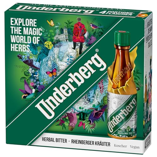 Underberg ‎Kräuterspirituose, Rheinberger Kräuter, 4 x 20 ml von Underberg