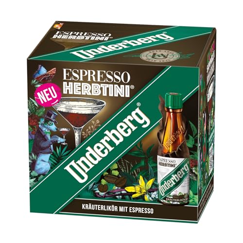 Underberg Espresso Herbtini - After-Dinner-Fusion-Drink - Kräuterspirituose mit Espresso (12 x 0,02 l) von Underberg