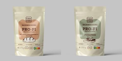 UNE FOODS PREMIUM Kennenlern-Set – Low-Carb Protein Pizza & Protein Brot Backmischung | Eiweißreich & Ballaststoffreich | Clean Label | Ohne Zuckerzusatz von Une Foods