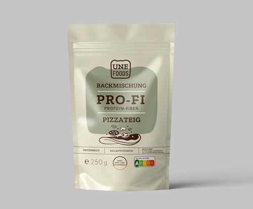 UNE FOODS PREMIUM Pro-Fi – Low-Carb Protein Pizza Backmischung – 250 g | Ballaststoffreich & Eiweißreich | Ohne Zuckerzusatz | Pizzateig zum Selbermachen UNE FOODS PREMIUM Pro-Fi – Low-Carb Protein Pizza Backmischung – 250 g | Ballaststoffreich & Eiweißreich | Ohne Zuckerzusatz | Pizzateig zum Selbermachen von Une Foods