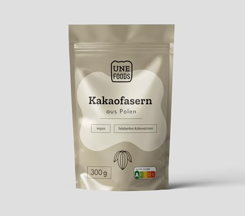Une Foods Premium Kakaofasern aus Polen – feine Kakaonote, ballaststoffreich & kalorienarm | vegan | 17 g Eiweiß pro 100 g | 300 g Une Foods Premium Kakaofasern aus Polen – feine Kakaonote, ballaststoffreich & kalorienarm | vegan | 17 g Eiweiß pro 100 g | 300 g von Une Foods