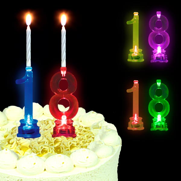 Blinkende Geburtstagszahl 18 von Unique