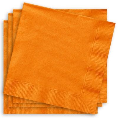 Partyservietten in Orange,33cm, 2-lagige Papierservietten, 20 Stück von Unique