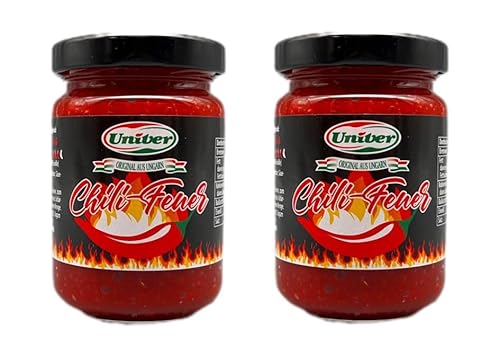 Univer Sparset Chili-Feuer 2 x 150g (Glas), Scharfe Chilipaste aus Ungarn, für Liebhaber Feuriger Genüsse Univer Sparset Chili-Feuer 2 x 150g (Glas), Scharfe Chilipaste aus Ungarn, für Liebhaber Feuriger Genüsse von Univer Product Zrt.