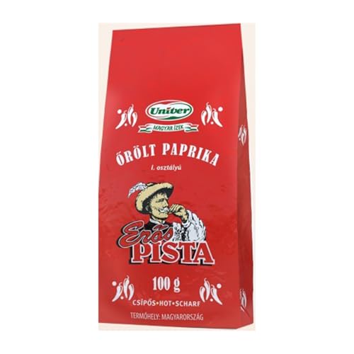 Univer Erös Pista Paprika Pulver 100g Beutel - Ungarisches Scharfes Gewürz Univer Erös Pista Paprika Pulver 100g Beutel - Ungarisches Scharfes Gewürz von Univer