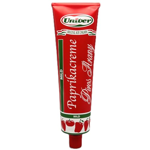 Univer Paprikacreme mild 160g Tube - Original Ungarische Gewürzpaste, Mild & Aromatisch - Ideal für Gulasch, Suppen, Saucen & mehr von Univer