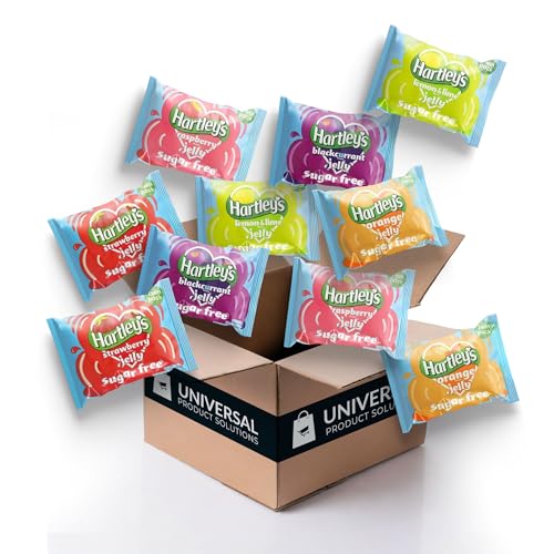 Hartley's Zuckerfreie Gelee-Kristalle, 12 x 23 g Doppelbeutel, wählen Sie Ihre eigenen Geschmacksrichtungen, je 3 Geschmacksrichtungen, je 4 Beutel von Universal Product Solutions