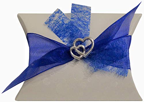 Gastgeschenke Mandeln Doppel HERZ Hochzeit Taufe Kommunion Konfirmation GG0093 blau von Unser schönster Tag