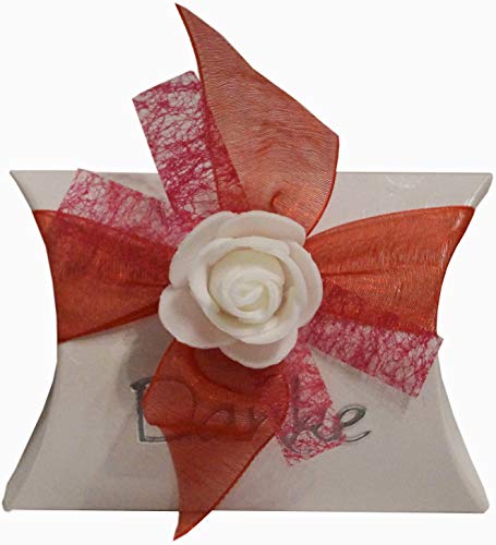 Gastgeschenke Mandeln ROSE Hochzeit Taufe Kommunion Konfirmation GG0090 in verschiedenen Farben (rot) von Unser schönster Tag