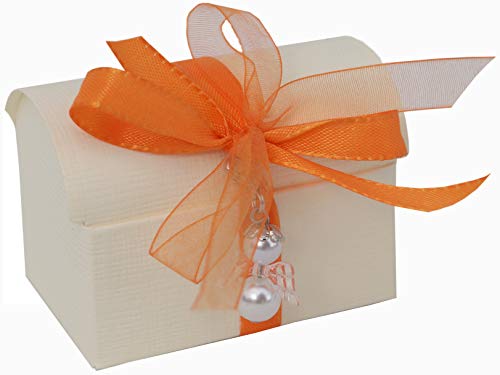 Gastgeschenke Mandeln SCHUTZENGEL Hochzeit Taufe Kommunion Konfirmation GG0082 in verschiedenen Farben (orange) von Unser schönster Tag