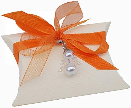 Gastgeschenke Mandeln SCHUTZENGEL Hochzeit Taufe Kommunion Konfirmation GG0083 in verschiedenen Farben (orange) von Unser schönster Tag