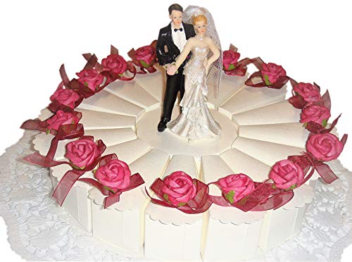 Gastgeschenke Torte zur Hochzeit Brautpaar GG0005 von Unser schönster Tag
