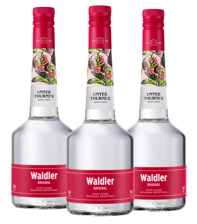 3 x Unterthurner Waldler Original (39 % Vol., 2,1 Liter) von Unterthurner Privatbrennerei