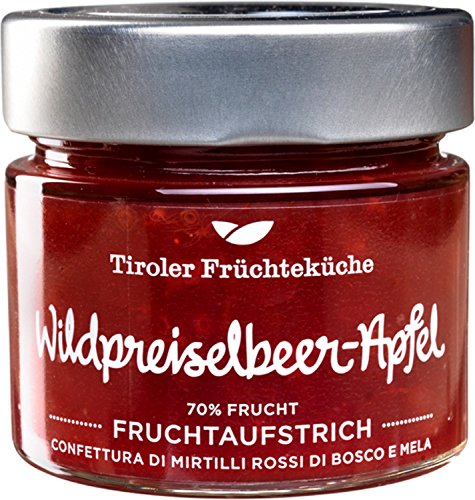 Wildpreiselbeer-Apfel-Konfitüre 70 % Frucht 200 gr. - Unterweger - UWE von Unterweger