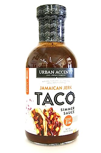 Urban Accents authentische Jamaican Jerk Taco Simmer Sauce, 420 g – Würzige Karibik-Gewürzmischung für köstliche Tacos von Urban Accents