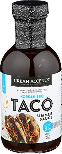 Korean BBQ Taco Simmer Sauce von Urban Accents (408 g) - würzig & süß mit einem Hauch von Knoblauch und Sesam von Urban Accents