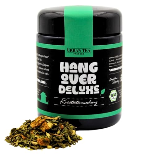 Urban Tea Factory | Bio Teemischung | Hangover Deluxe | Bio Kräuterteemischung im Violettglas | 50g | loser Premium Bio-Tee | 100% natürlich | vegan von Urban Tea Factory