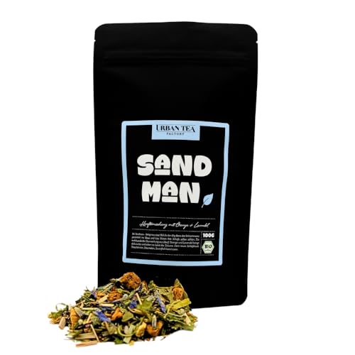 Urban Tea Factory | Bio Teemischung | Sandman | Bio Hanfteemischung mit Orange & Lavendel im Nachfüllbeutel | 100g | loser Premium Bio-Tee | 100% natürlich | vegan von Urban Tea Factory