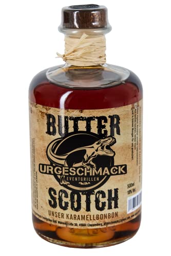 Urgeschmack Eventgrillen Butter Scotch Likör 17% Vol. (unser Karamellbonbon, pur oder auf Eis, in Kaffee, über Vanilleeis oder Apfelstrudel, oder mit Cola) 1 x 0,5 Liter von URGESCHMACK EVENTGRILLEN EST2020