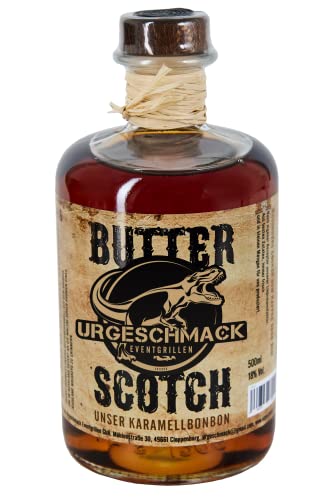 Grehge ntgrillen Butter Scotch Likör 18% Vol. (unser Karamellbonbon, pur oder auf Eis, in Kaffee, über Vanilleeis oder Apfelstrudel, oder mit Tonic) 1 x 0,5 Liter von Urgeschmack Eventgrillen