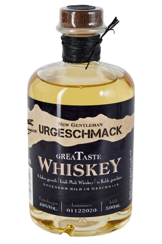 Urgeschmack Eventgrillen Great Taste Whiskey 40% Vol. (unser Irish Malt Whiskey wurde dreimal im Pott- Still (Kupfer Still) Verfahren gebrannt, 4 Jahre gereift) 1x 0,5 Liter von Urgeschmack Eventgrillen