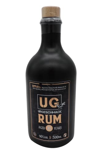 Urgeschmack Eventgrillen Rum 10 Years aus der Karibik 40% Vol. (Weich & würzig, ein intensiver Geschmack von Zuckerrohr, Vanille, Schokolade & Kokosnuss) 1 x 0,5 Liter von Urgeschmack Eventgrillen