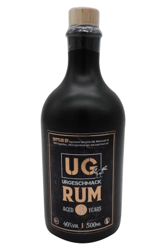 Urgeschmack Eventgrillen Rum 3 Years aus Barbados 40% Vol. (mit einer leicht nussigen Note und ein hauch Marzipan, pur oder in Cocktails oder mit Cola) 1 x 0,5 Liter von Urgeschmack Eventgrillen