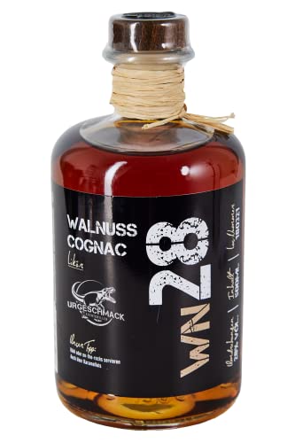 Urgeschmack Eventgrillen Walnuss Cognac Likör 28% Vol. (mit einem edlen Cognac verfeinert, weichen Ausklang, vollmundig, einzigartiger Likör) 1 x 0,5 Liter von VWPEYY