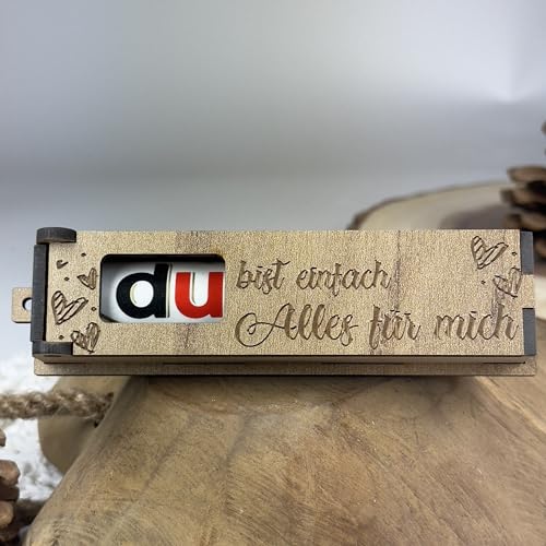 Urhome Holzbox Du bist einfach Alles für mich Gravur mit Duplo Schokoriegel - Herzen Geschenkbox mit Spruch inkl. Schokolade Riegel - Danke Geschenk Box graviert für Männer Frauen Partnerin Urhome Holzbox Du bist einfach Alles für mich Gravur mit Duplo Schokoriegel - Herzen Geschenkbox mit Spruch inkl. Schokolade Riegel - Danke Geschenk Box graviert für Männer Frauen Partnerin von Urhome