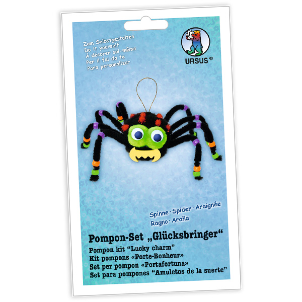 Pompon-Glücksbringer Bastelset "Spinne" von Ursus