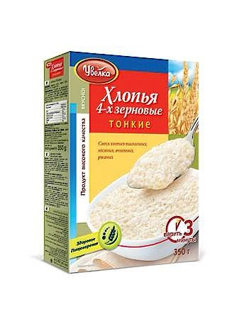 Uvelka Getreideflocken aus 4 Sorten 350g Uvelka Getreideflocken aus 4 Sorten 350g von Uvelka