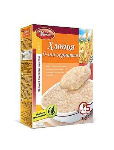 Uvelka Getreideflocken aus 6 Sorten 350g Uvelka Getreideflocken aus 6 Sorten 350g von Uvelka