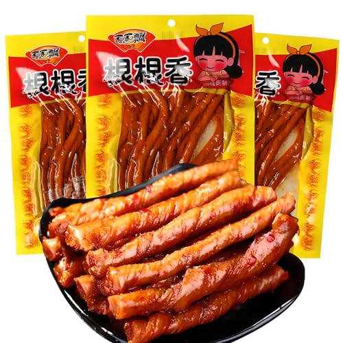 Würzig gewürzte Chinesische Snacks, Spicy Sticks 5 Packungen Vegetarische Chinesische Latiao Snacks passend zu Ramen oder einfach fürs Büro Spicy Vegetarian Snack Lecker delicious von Uzman