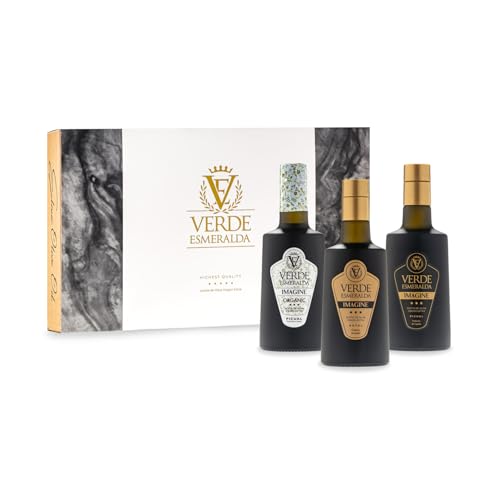 Gourmet-Olivenöl extra vergine: Imagine Picual (3x500 ml) (Geschenkbox 3x500ml, Picual, royal, organic) von V E VERDE ESMERALDA