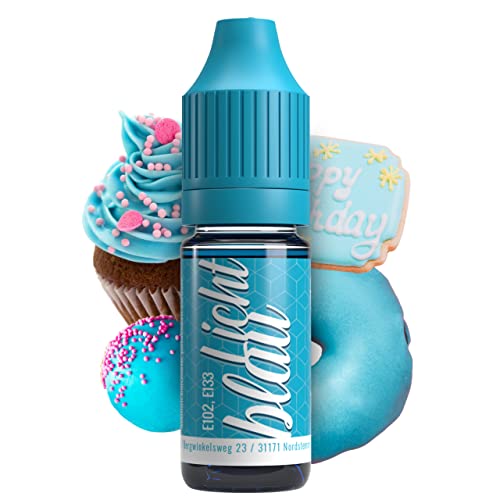 Lebensmittelfarbe Lichtblau 10ml Farbstoff hoch konzentriert, Made in DE zuckerfrei, flüssig, zum Färben von Getränken, Kuchen, Teig, Toppings, Slime uvm. Tortendeko - Backzubehör von Belissia