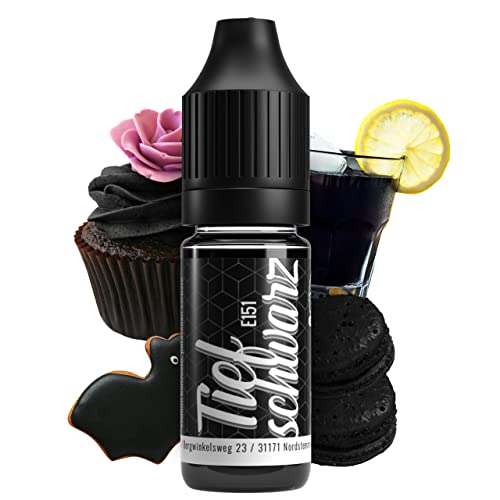 Lebensmittelfarbe Schwarz 10ml Farbstoff hoch konzentriert, Made in DE zuckerfrei, flüssig, zum Färben von Getränken, Kuchen, Teig, Toppings, Slime uvm. Tortendeko - Backzubehör von Belissia