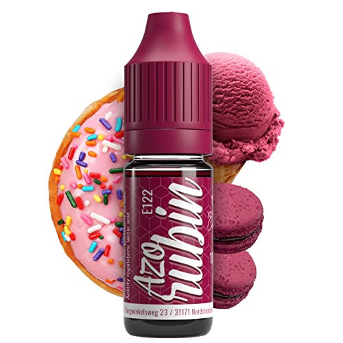 Belissia Lebensmittelfarbe Azorubin - 10ml flüssig & hochkonzentriert - Lebensmittelechte Speisefarbe zum Backen, Kochen, Fondant & DIY - vegan, stark färbend, geschmacksneutral von Belissia