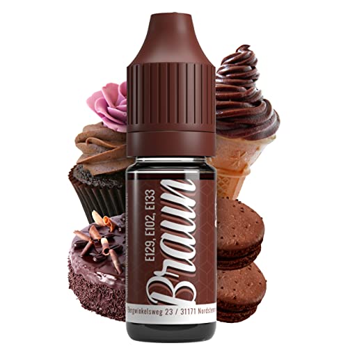 Belissia Lebensmittelfarbe Braun - 10ml flüssig & hochkonzentriert - Lebensmittelechte Speisefarbe zum Backen, Kochen, Fondant & DIY - vegan, stark färbend, geschmacksneutral von Belissia