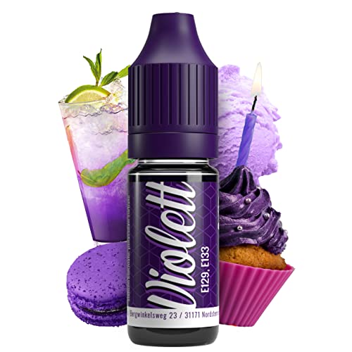 Lebensmittelfarbe Violett 10ml Farbstoff hoch konzentriert, Made in DE zuckerfrei, flüssig, zum Färben von Getränken, Kuchen, Teig, Toppings, Slime uvm. Tortendeko - Backzubehör von Belissia