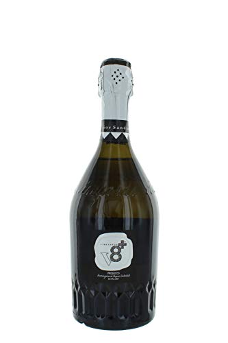 Sior Sandro Prosecco DOC Extra Dry V8+ Spumanti Vineyards Vino Spumante Dry 1 X 75 Italienischer Sekt von Vineyards V8+