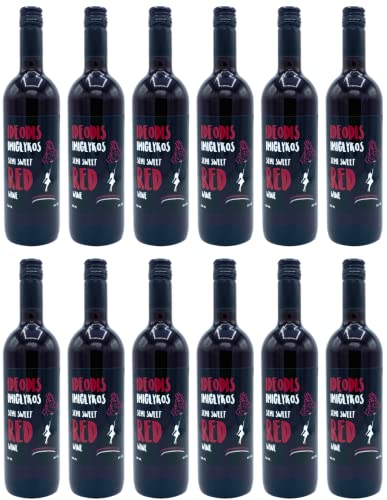 Griechischer Imiglykos Ideodis rot 12x 0,75l Flasche | Lieblicher Rotwein aus Griechenland | 11% Vol. | Weingut Vaeni Naoussa | + 20ml Jassas Olivenöl von Jassas Griechische Feinkost