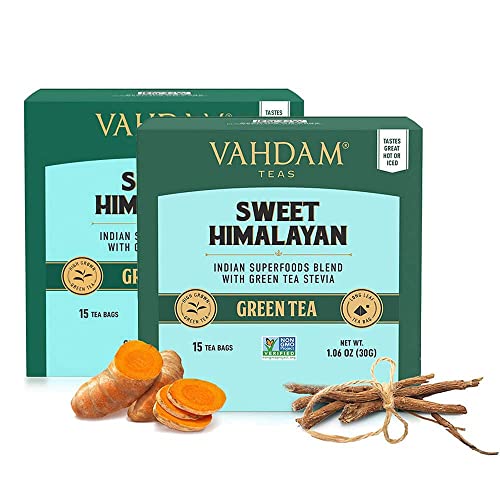 VAHDAM, Himalayan Detox Tea (30 Teebeutel) Superfood-Mischung - 100% natürliche Zutaten - Grüner Tee | Einfaches Aufbrühen und leckerer Geschmack von VAHDAM