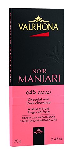 VALRHONA - Tafel Manjari 64% - Dunkle Schokolade - Tafel Schokolade - 70g von VALRHONA