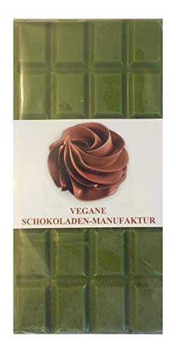 Vegane Weiße-Matcha-Schokolade-Alternative (VEGANE SCHOKOLADEN-MANUFAKTUR) 100g von VEGANE SCHOKOLADEN-MANUFAKTUR