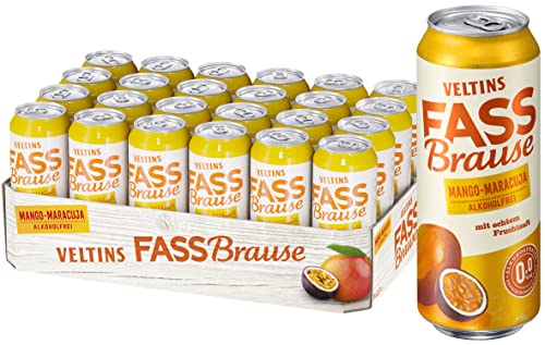 VELTINS Fassbrause Mango-Maracuja Alkoholfrei, EINWEG (24 x 0.5 l Dose) von VELTINS FASS Brause