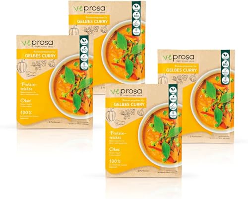 VEPROSA Bio-Saucenpulver grünes Pesto 4x50g | Vegane Protein Saucen mit über 30% Protein, perfekte Ergänzung zu vielen herzhaften Gerichten | 100% natürliche Zutaten, glutenfrei von VEPROSA