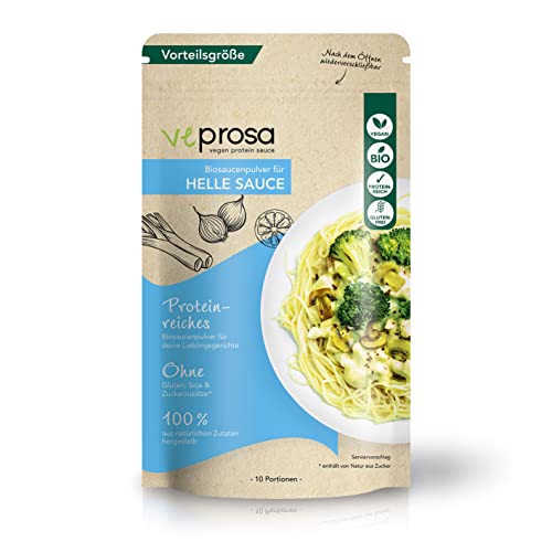 VEPROSA Bio-Saucenpulver helle Sauce 250g Vorteilspack | Vegane Protein Saucen mit über 30% Protein, perfekte Ergänzung zu vielen herzhaften Gerichten | 100% natürliche Zutaten, glutenfrei von VEPROSA