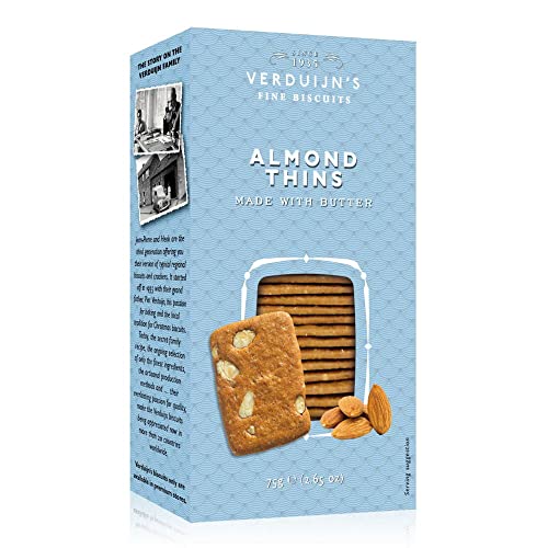 VERDUIJN'S - Butterwaffeln Almond Thins aus der Niederlande - Holländische Waffeln 75 g, Menge:1 Stück von VERDUIJN'S