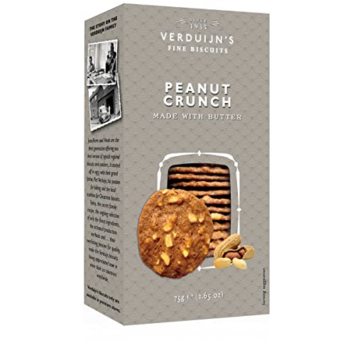 VERDUIJN'S - Butterwaffeln Peanut Crunch aus der Niederlande - Holländische Waffeln 75 g, Menge:12 Stück von VERDUIJN'S